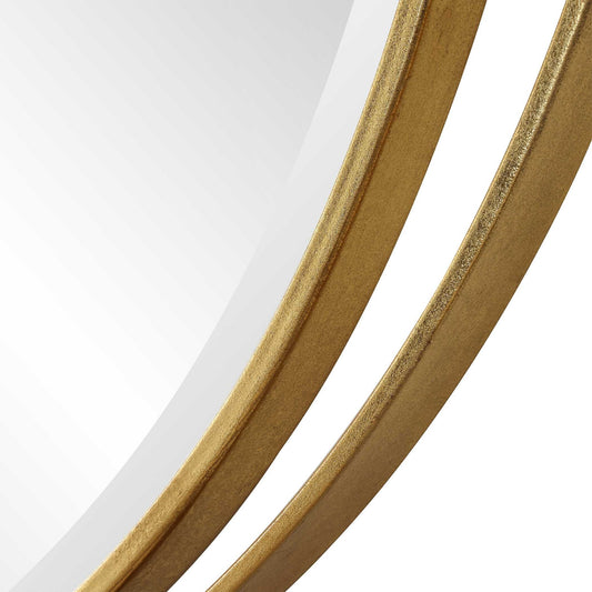 Rhodes - Gold Round Mirror