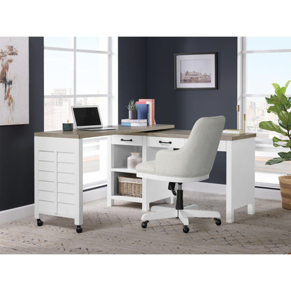 Finn - Upholstered Desk Chair - White