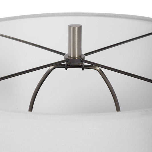 Dakota - Crackle Table Lamp - White