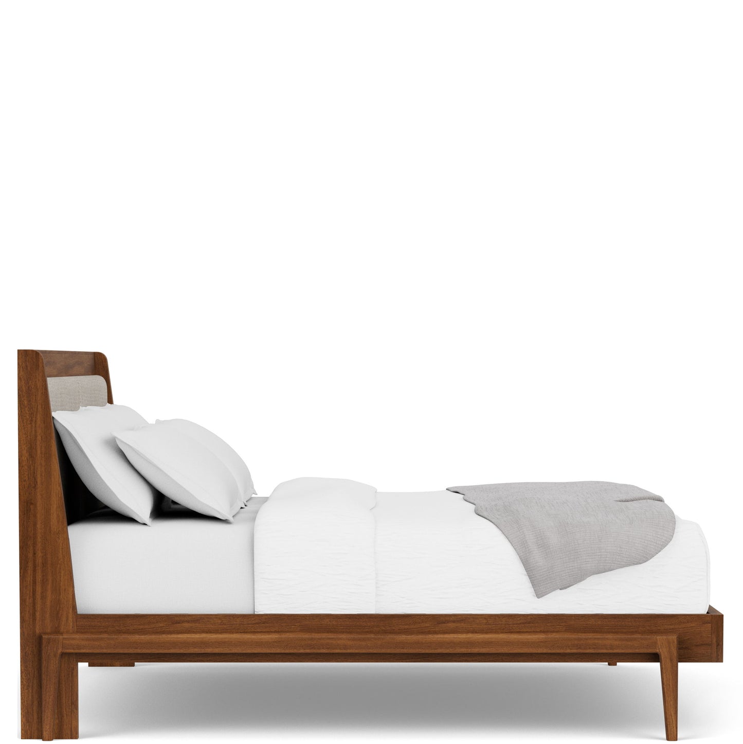 Elsie - Queen Platform Footboard And Rails - Dark Brown
