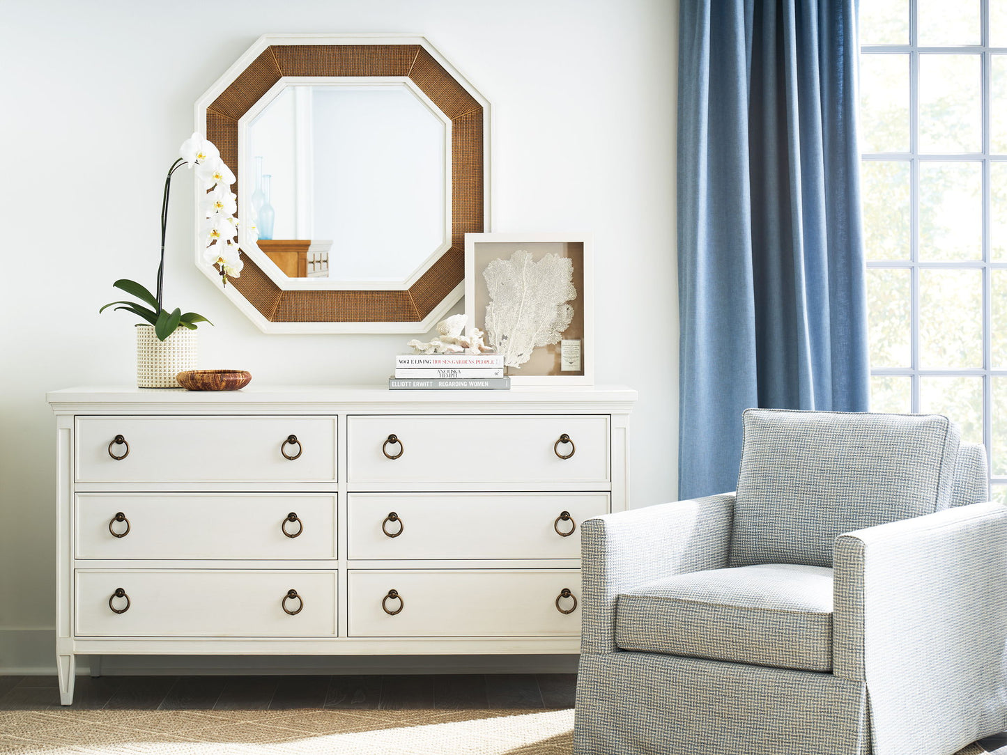 Laguna - Wood Thalia Octagonal Mirror - Light Brown