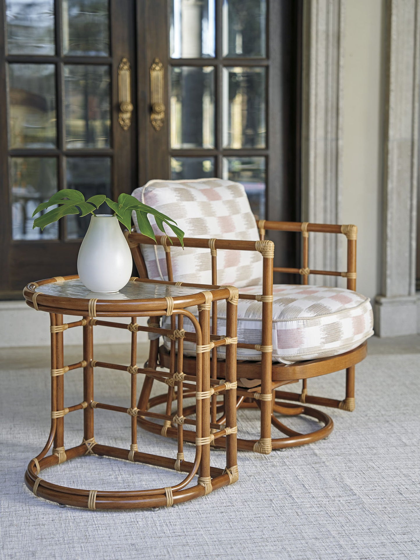 Sandpiper Bay - Demilune End Table - Dark Brown