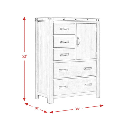 Wade - 5-Drawer Gentlemen Chest - Black Finish