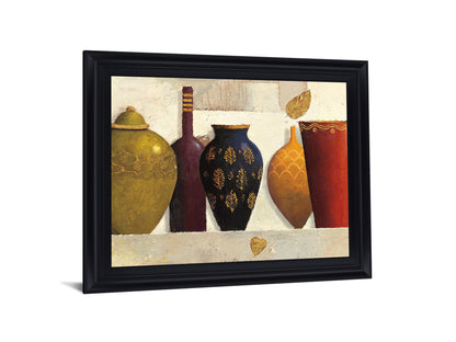 Golden Leaf Display - 28" x 34" Framed Wall Art - Gold