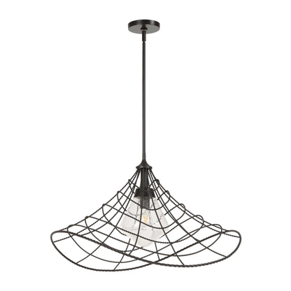 Whirlwind - 1 Light Indoor-Outdoor Pendant - Dark Bronze