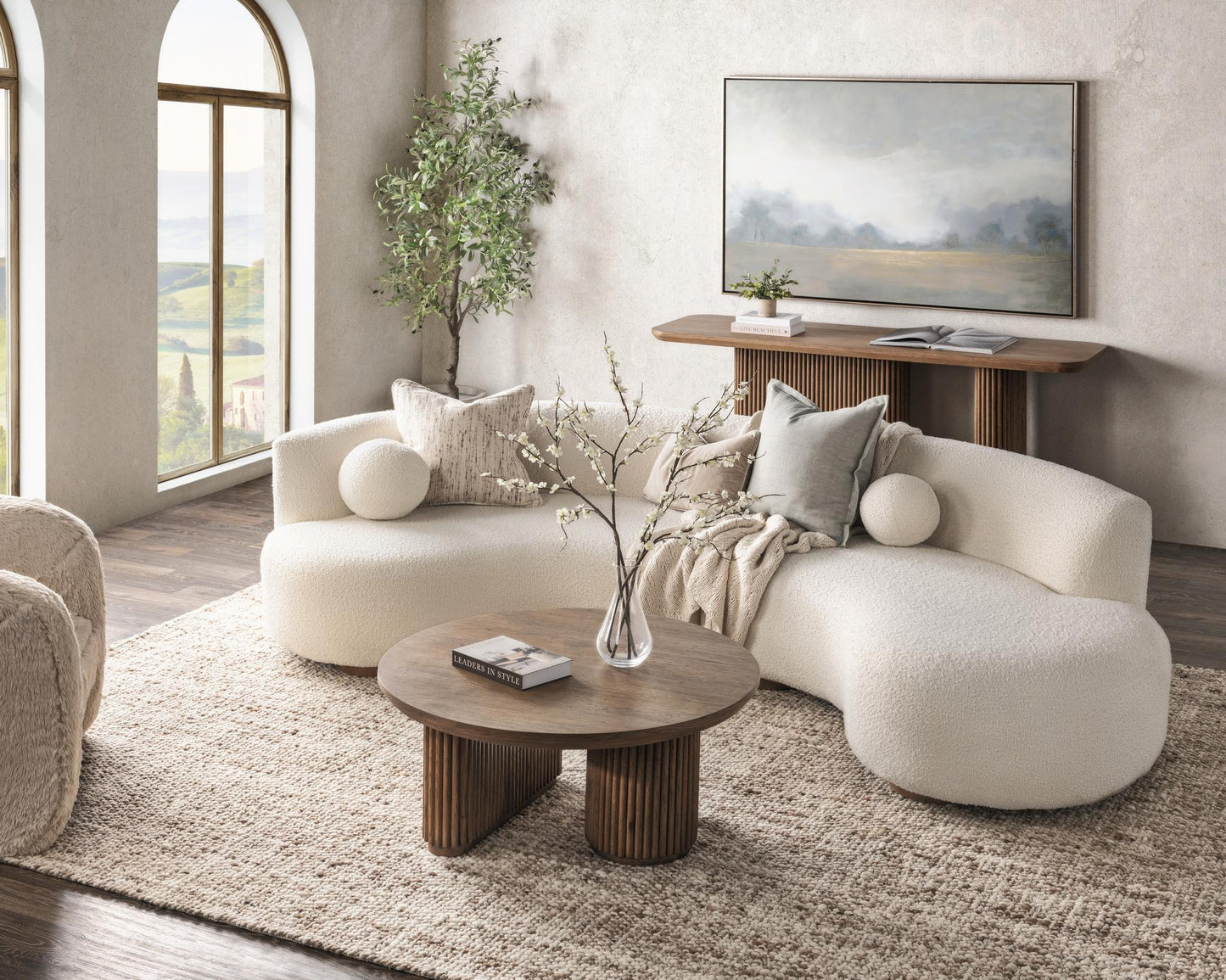 Vander - Solid Wood Round Coffee Table