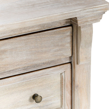 Adelaide - 3 Drawer Nightstand - Natural Cream Wash