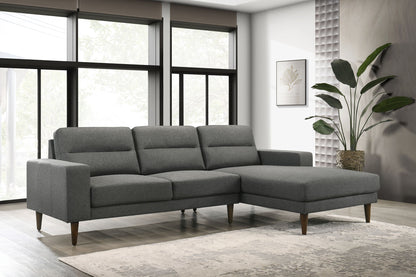 Vale - Left Arm Facing Loveseat - Gray