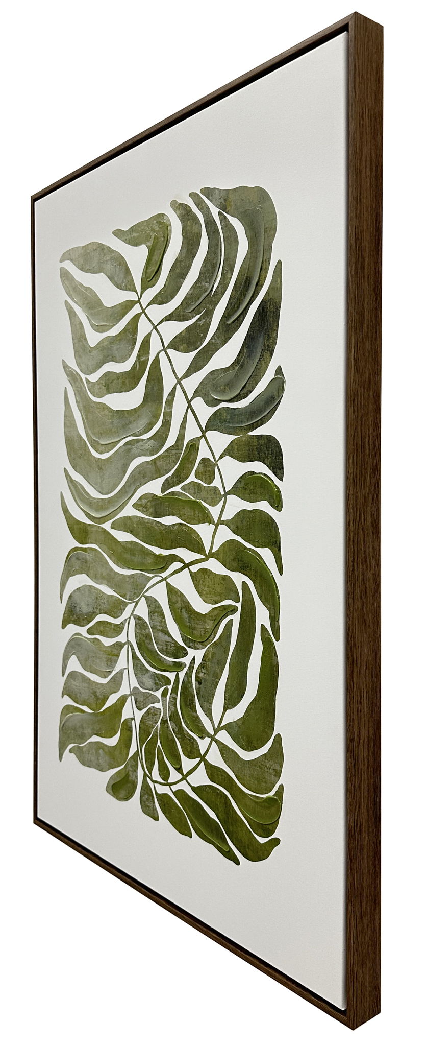 Frond Cadence I - 24 X 35 - Hand-Embellished Canvas In Frame - Green