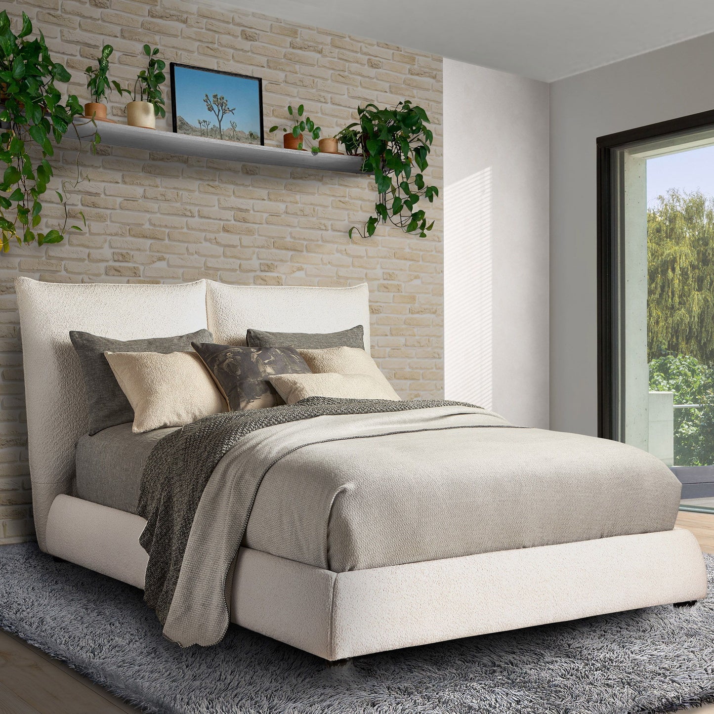 Cumulus - King Headboard - Cozy Snow