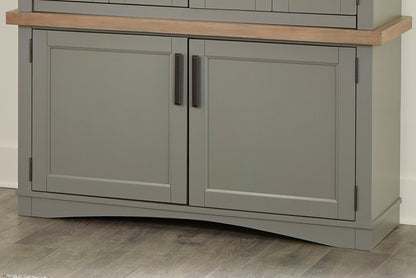 Americana Modern - Workstation Base - Dove With Weathered Natural Top