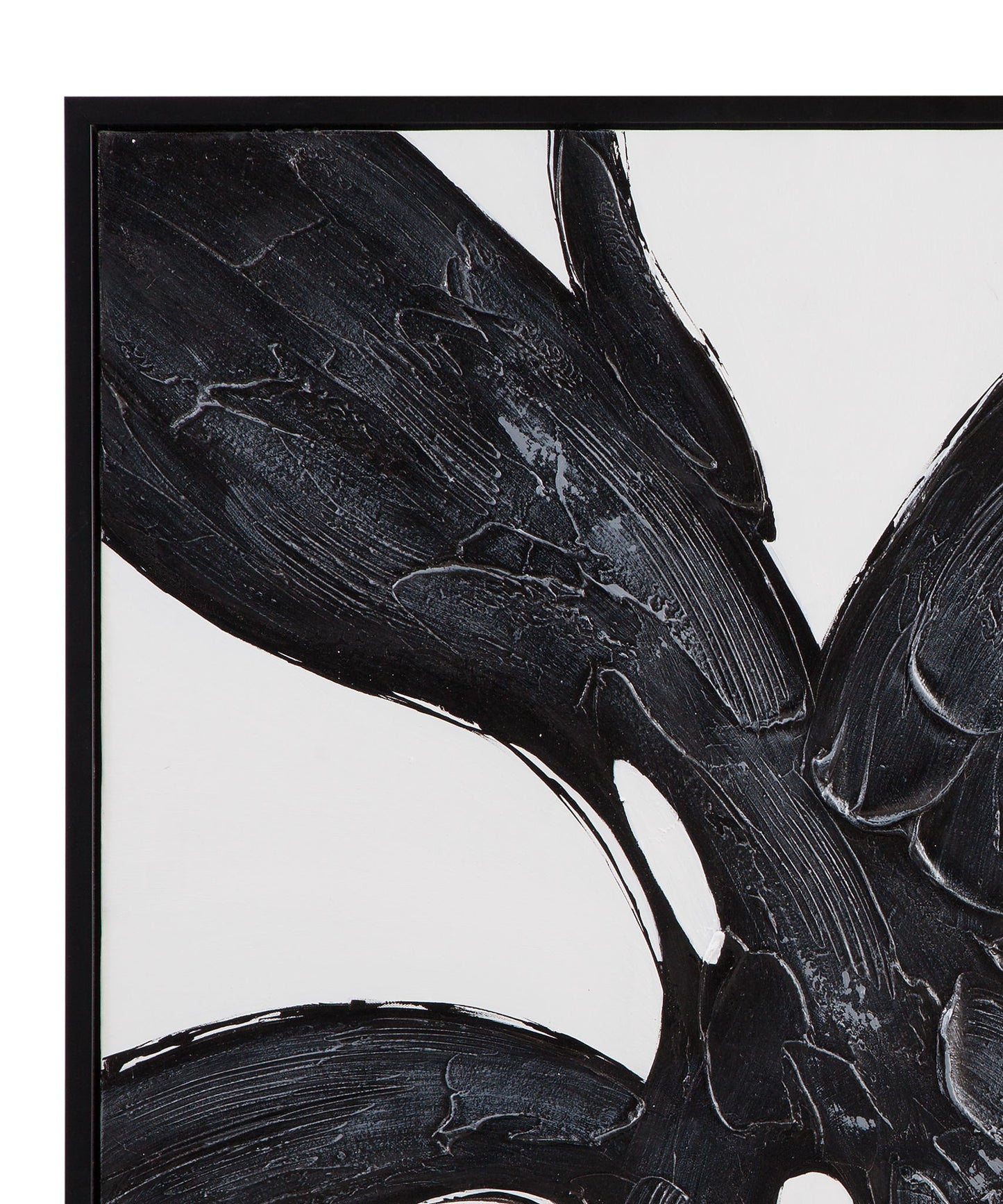 Shadows Fall Framed Canvas - Black / White