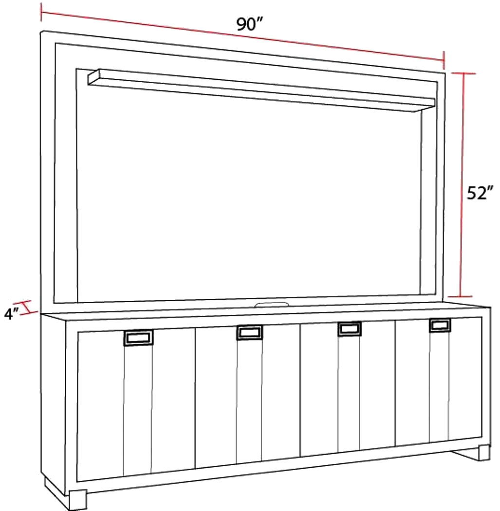 Ascent - 90" Panel Hutch - Dark Chocolate
