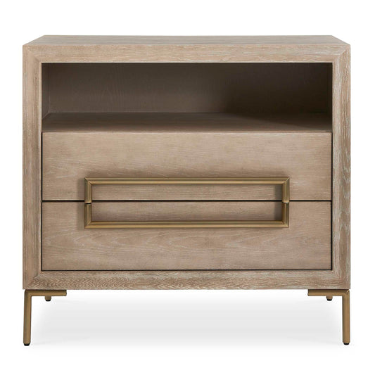 Alessia - Modern Side Table - Light Oak