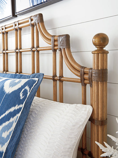 Twin Palms - St. Kitts Rattan Headboard 6/6 King - Light Brown