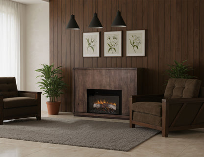 26" Electric Fireplace - Black / Cristal