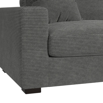 Arizona - Modular LHF Armchair With 1 Pillow 20" - Steno Charcoal