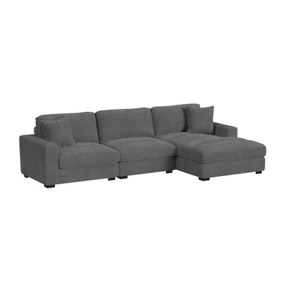 Arizona - Modular LHF Armchair With 1 Pillow 20" - Steno Charcoal