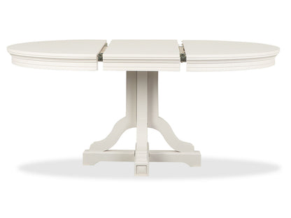 Willowbrook - Extendable 48" Round Dining Table - Egg Shell White