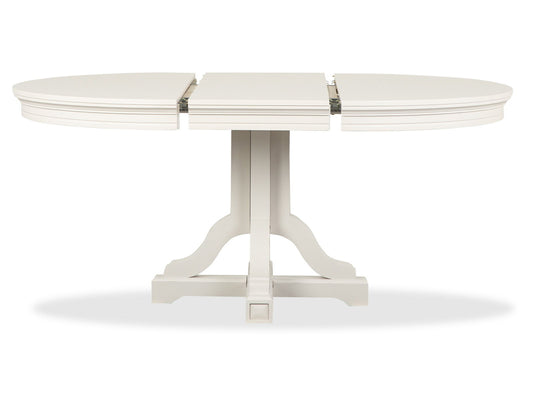 Willowbrook - Extendable 48" Round Dining Table - Egg Shell White