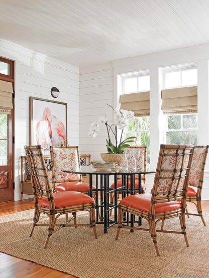 Twin Palms - Summer Isle Upholstered Side Chair - Light Brown / Orange