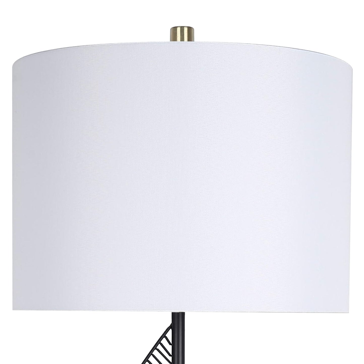 Spiral Radiance II Metal & Marble Table Lamp (Set of 2) - Matte Black / White