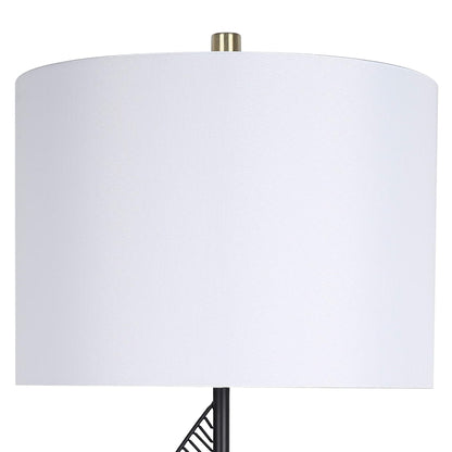 Spiral Radiance II Metal & Marble Table Lamp (Set of 2) - Matte Black / White