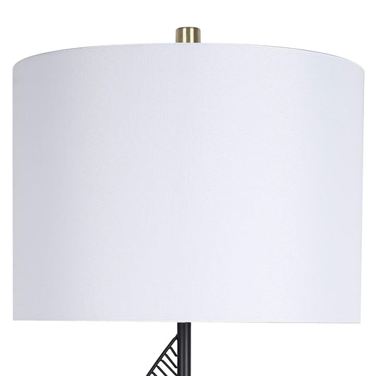 Spiral Radiance II Metal & Marble Table Lamp (Set of 2) - Matte Black / White