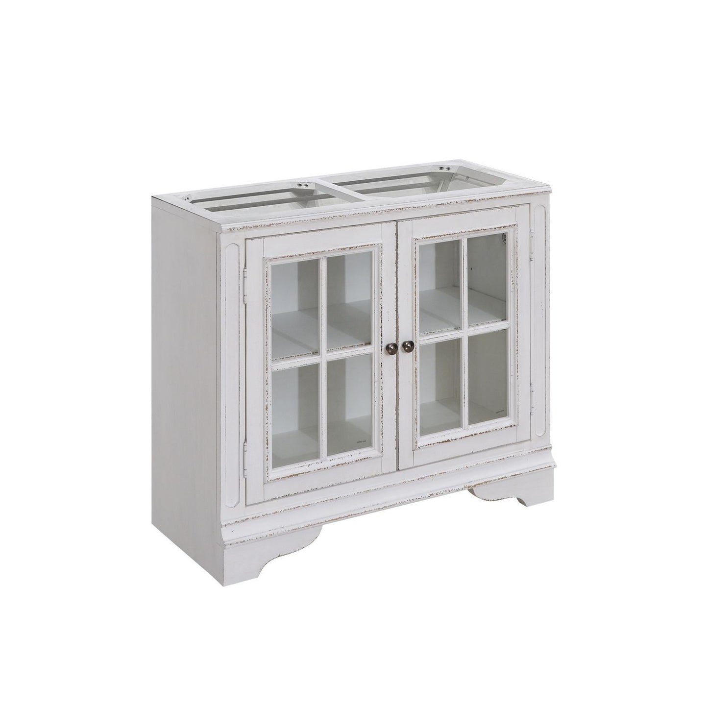 Magnolia Manor - Bunching Display Cabinet Base - Antique White
