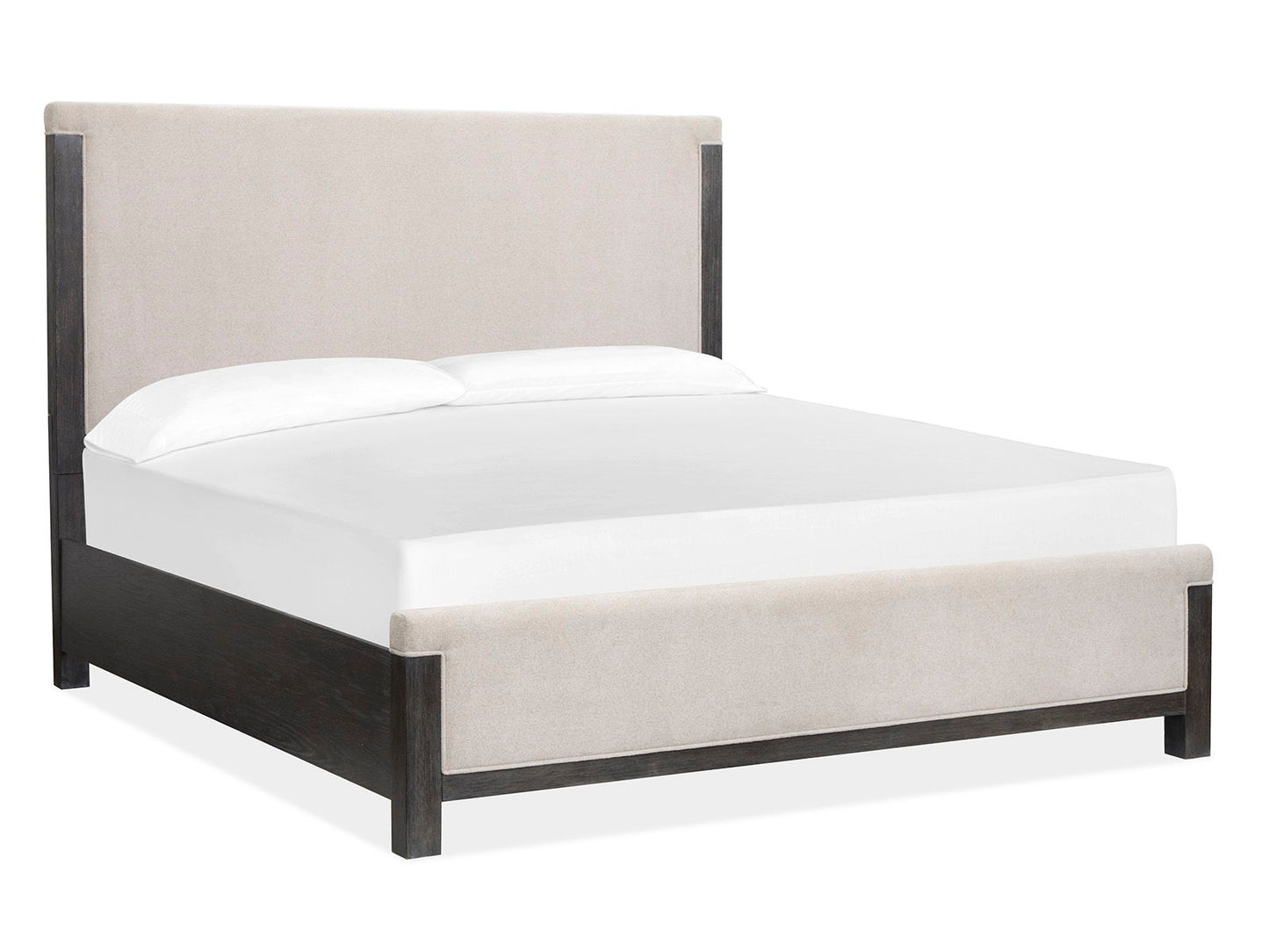 Plum Creek - King Panel Upholstered Footboard - Ravenwood Black