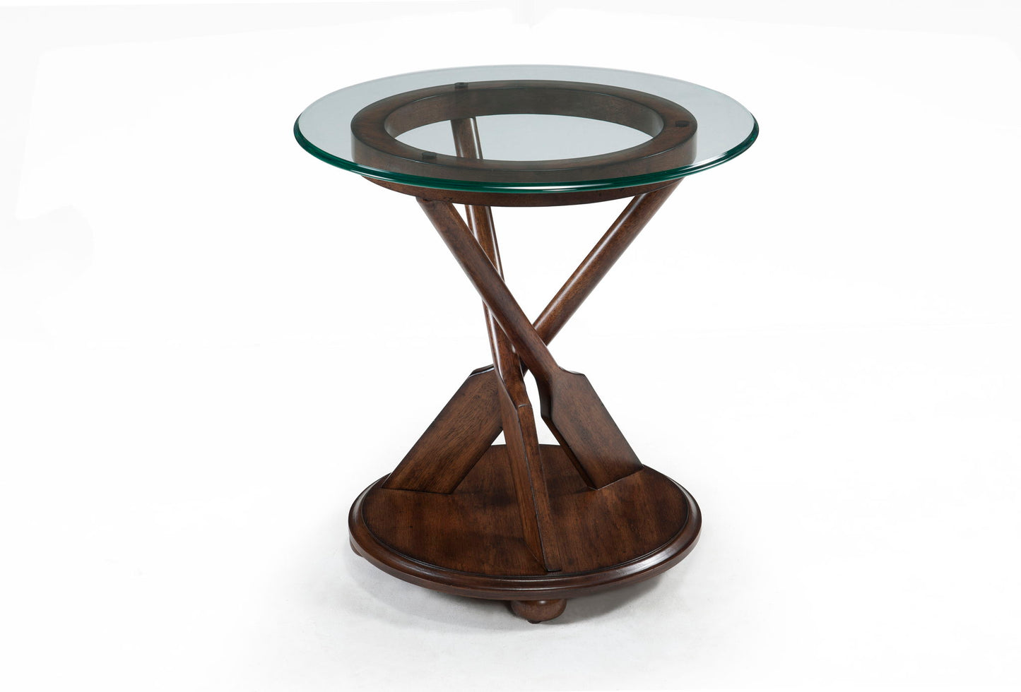 Beaufort - Round End Table Top - Dark Oak