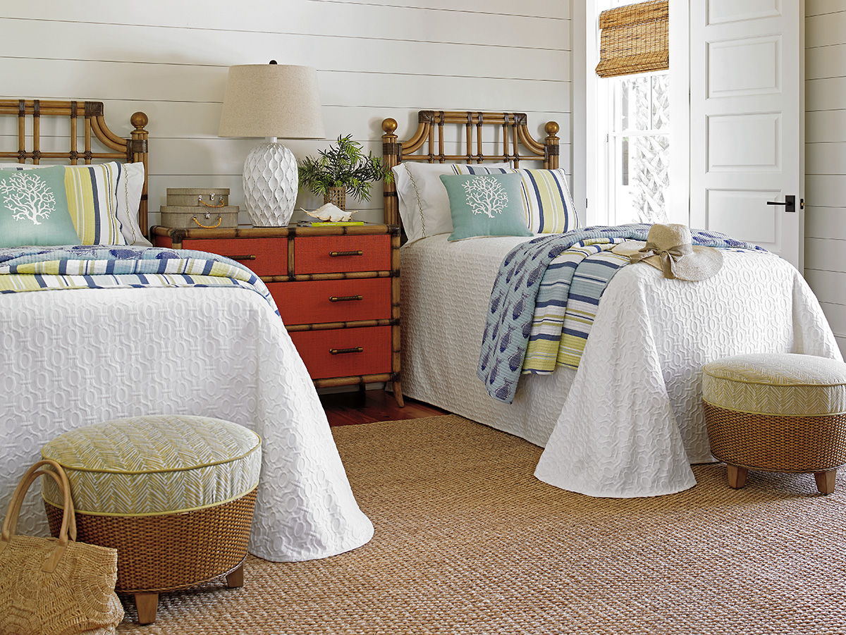 Twin Palms - St. Kitts Rattan Headboard 3/3 Twin - Light Brown