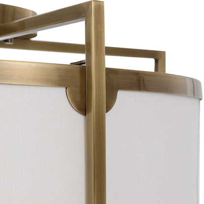 Colfax - 3 Light Semi Flush - Brass