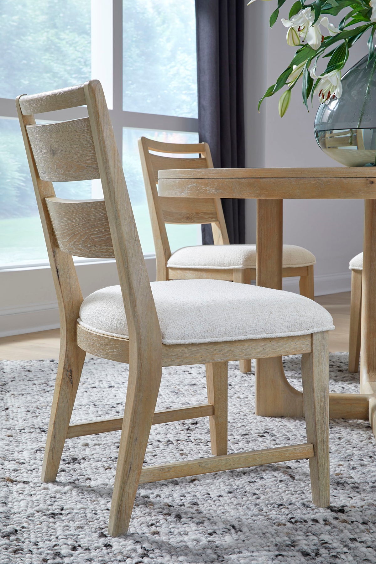 Somerset - Dining Side Chair With Upholstered Seat (Set of 2) - Butternut and Omari Natural