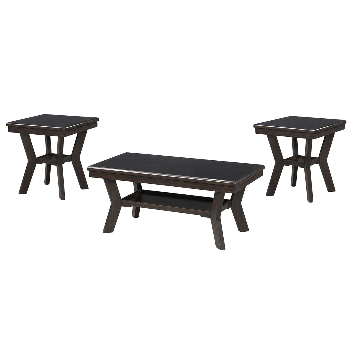 Gia - 3 Piece Occasional Set (1 Coffee & 2 End Tables) - Brown