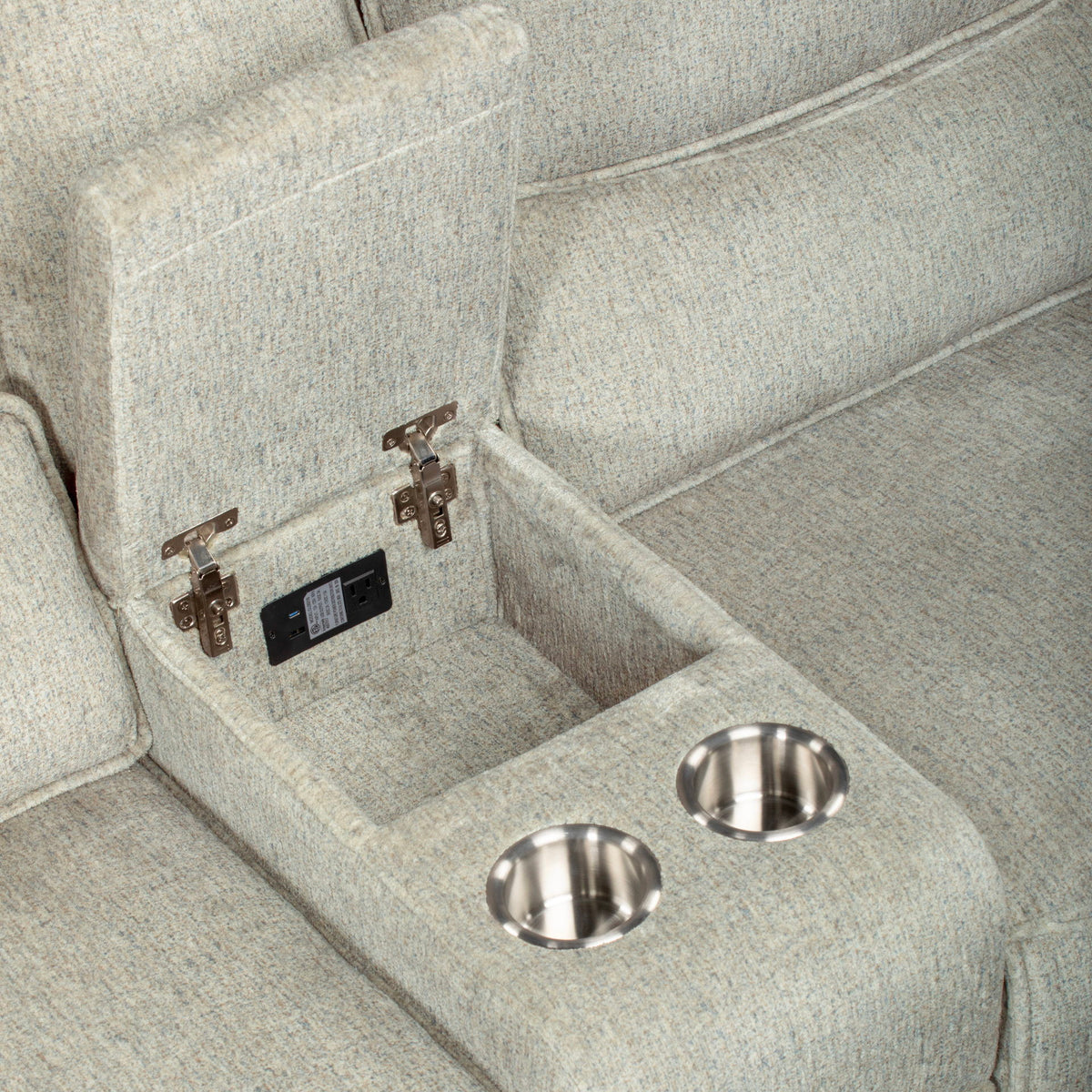 Remsen - LAF Console Loveseat With Dual Recliner - Latte