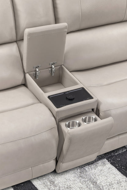 Easton - Entertainment Tilt Console With Wireless Charger - Steamboat Quartz