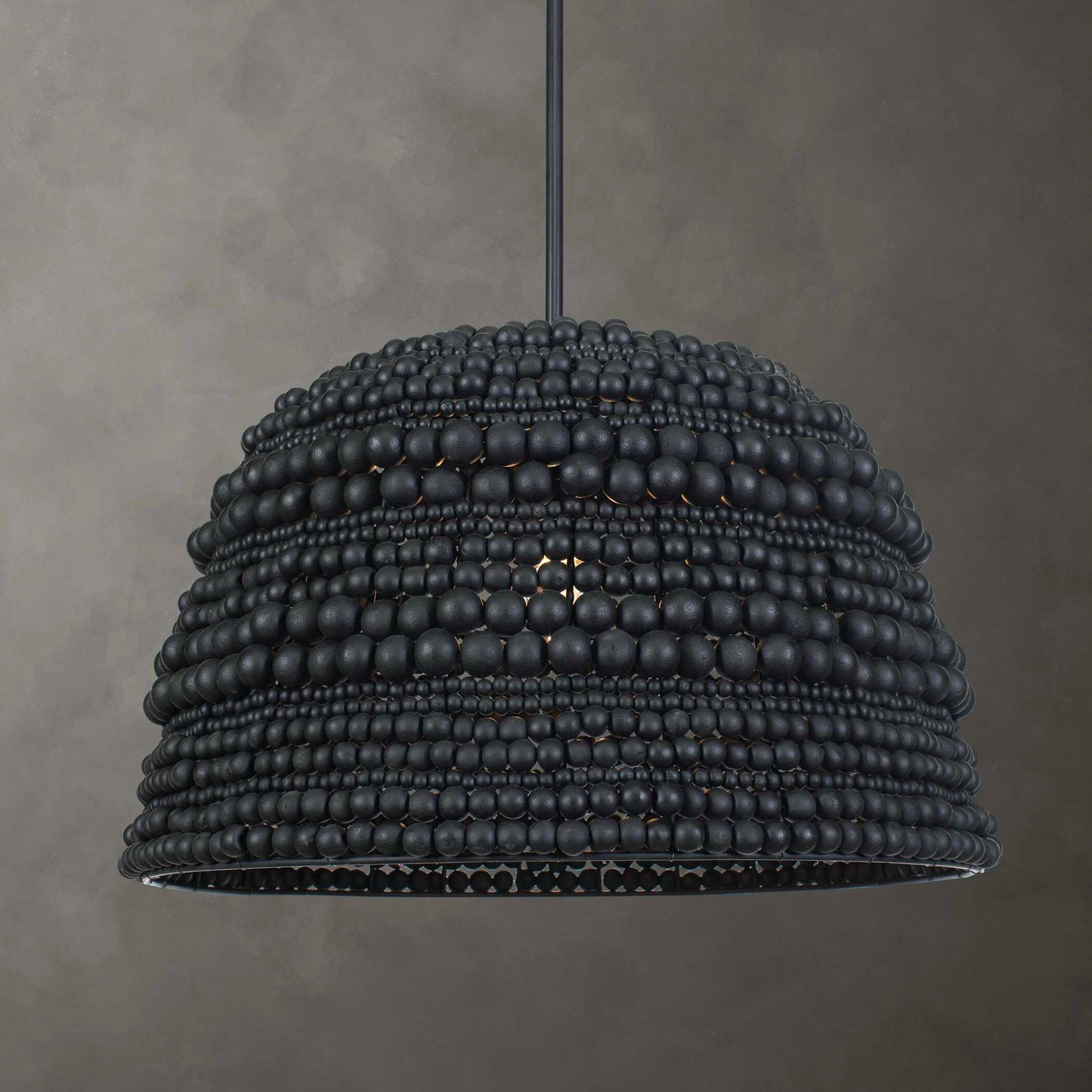 Persephone - Bead 1 Light Pendant - Black