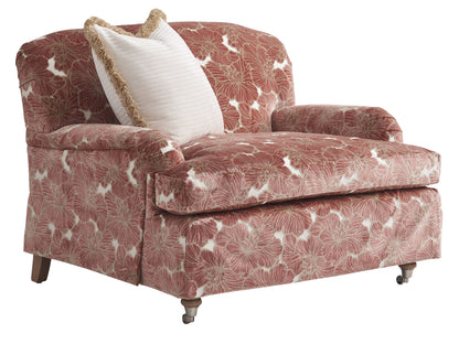 Barclay Butera Upholstery - Athos Chair With Pewter Casters - Red