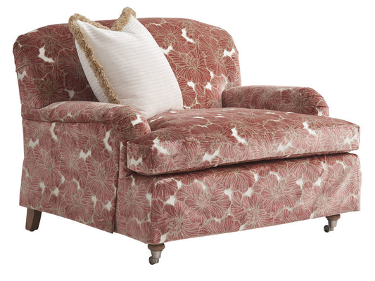 Barclay Butera Upholstery - Athos Chair With Pewter Casters - Red