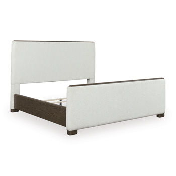 Radkin - King/California King Upholstered Panel Footboard With Slats - Burnished Brown