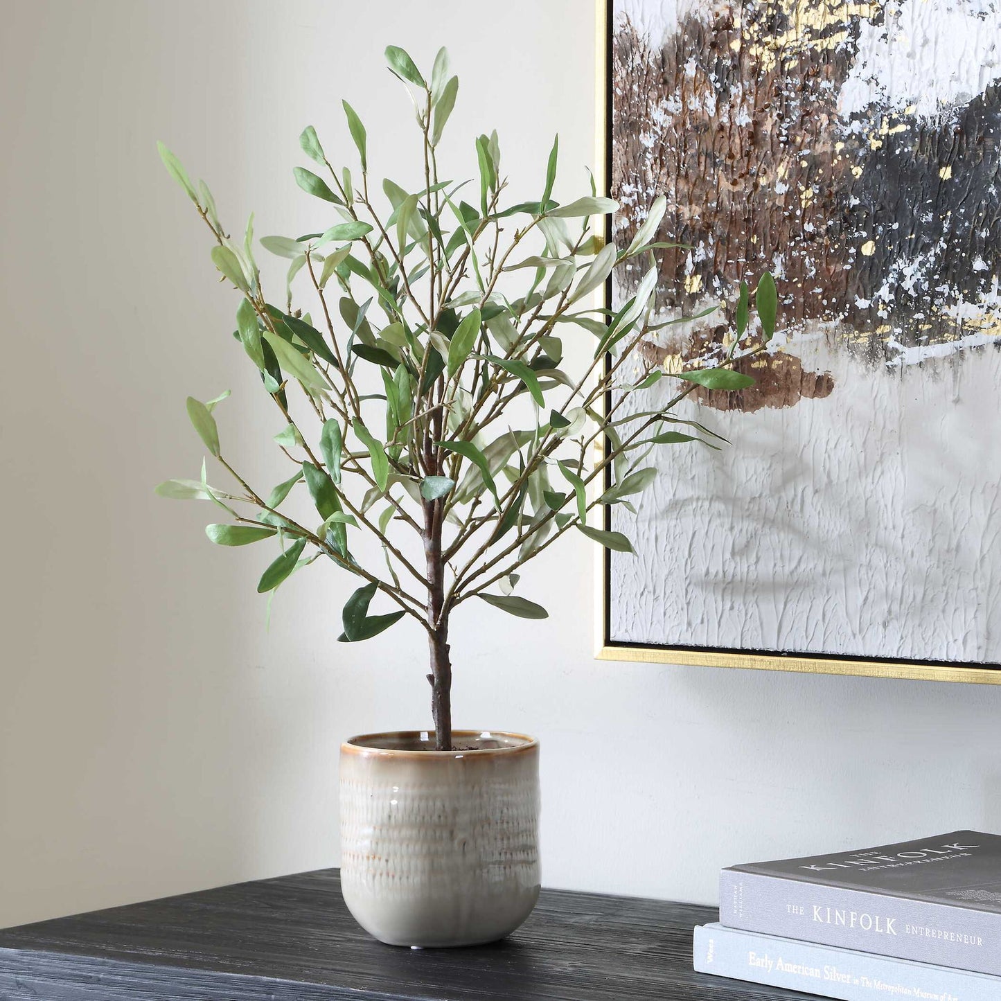 Solea Olive - Accent & Textured Vase - Brown / Green