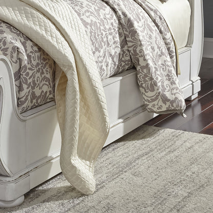 Abbey Park - California King Sleigh Bed Rails - Antique White