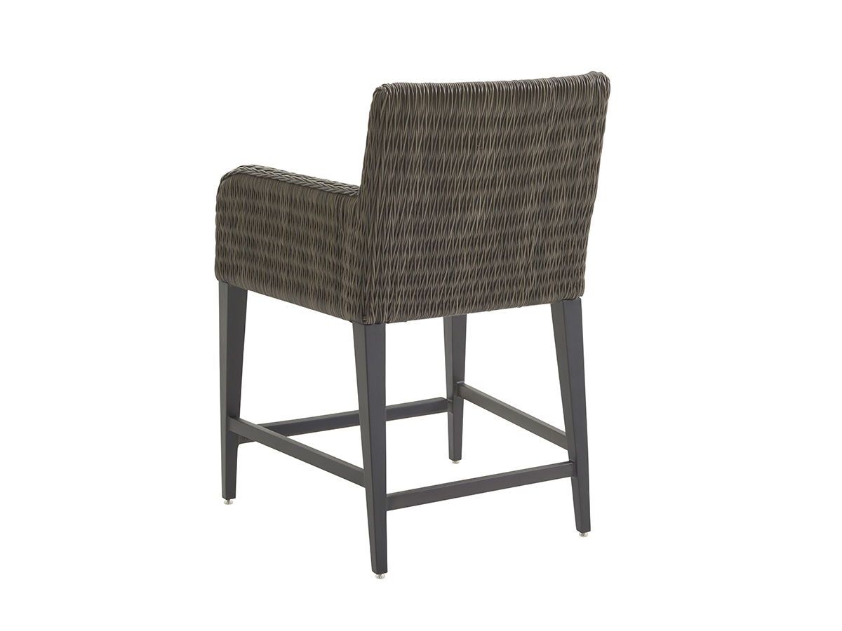 Cypress Point Ocean Terrace - Counter Stool - Dark Gray / Red