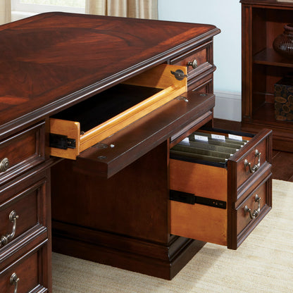 Brayton Manor - Jr Executive Desk Base - Cognac