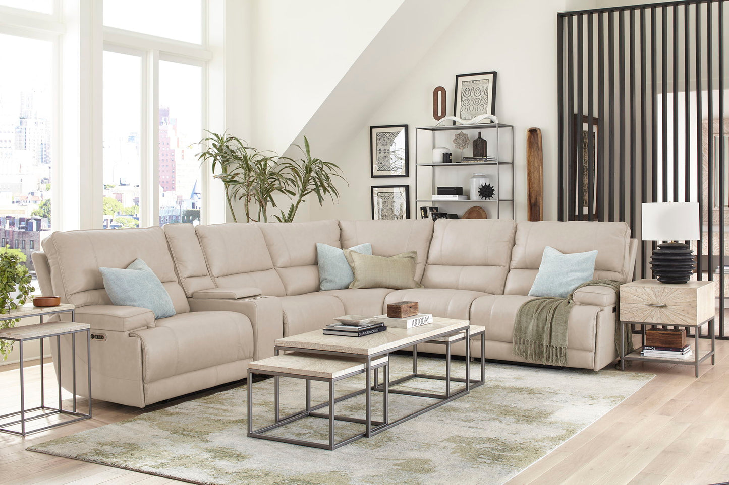 Whitman - Powered By Freemotion Cordless Armless Chair - Verona Linen
