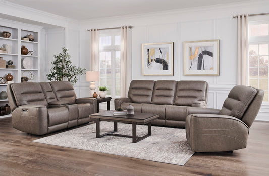 Lawson - Power Zero Gravity Triple Recline Sofa With DDT P2 - Sydney Brunette