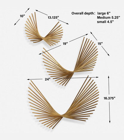 Coreograph - Antique Wall Decor (Set of 3) - Gold