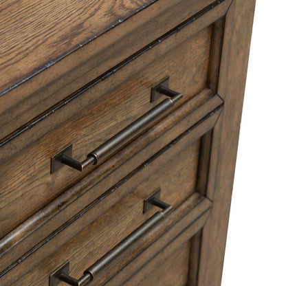 Carolina Park - Nightstand With Charging Station - Amber Brown