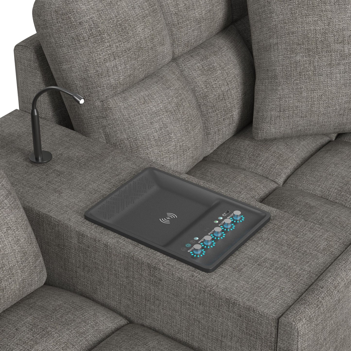 Odyssey - Console With Music Controller, FD Cup Holders, Reading Light - Amount Gray